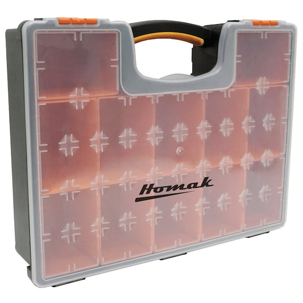 Homak Plastic Organizer w/ 12 Removable Bins HA01112425 - main